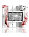 Decorative screen - Abstraction in grey and red | FEEBY