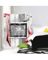 Decorative screen - Abstraction in grey and red | FEEBY