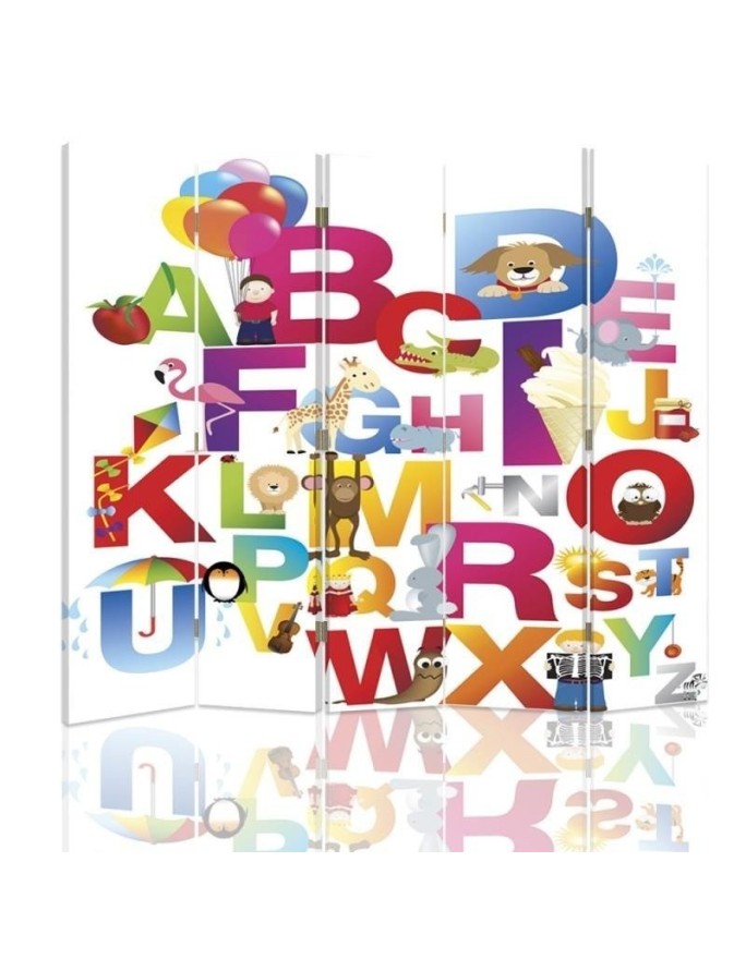 Children's room divider - Colourful alphabet | FEEBY