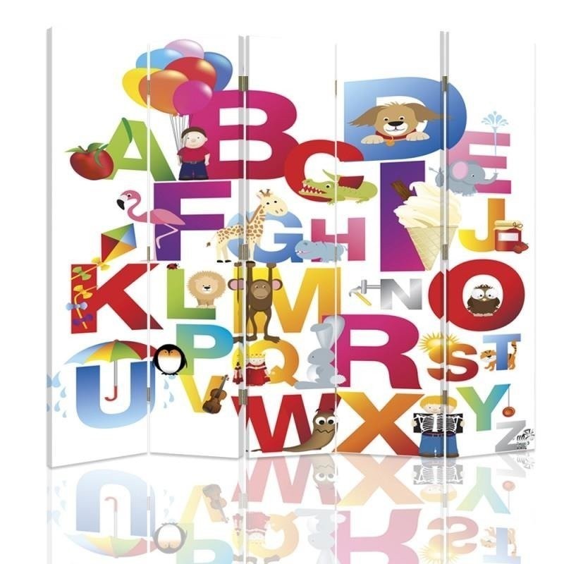 Children's room divider - Colourful alphabet | FEEBY