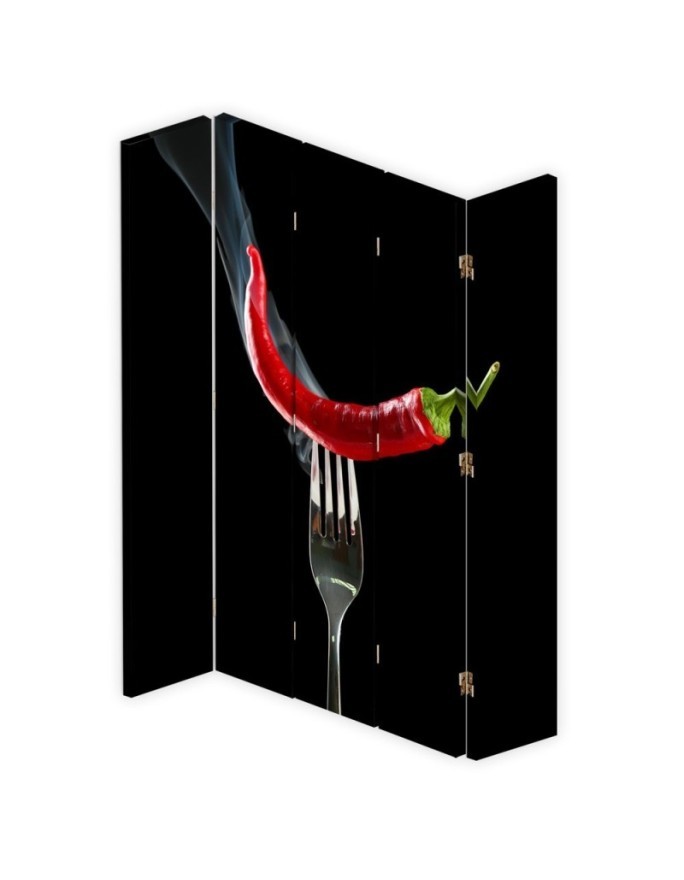 room divider - Chilli peppers on a fork | FEEBY