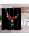 room divider - Chilli peppers on a fork | FEEBY