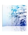 Double-sided folding screen - Drops of water in blue | FEEBY