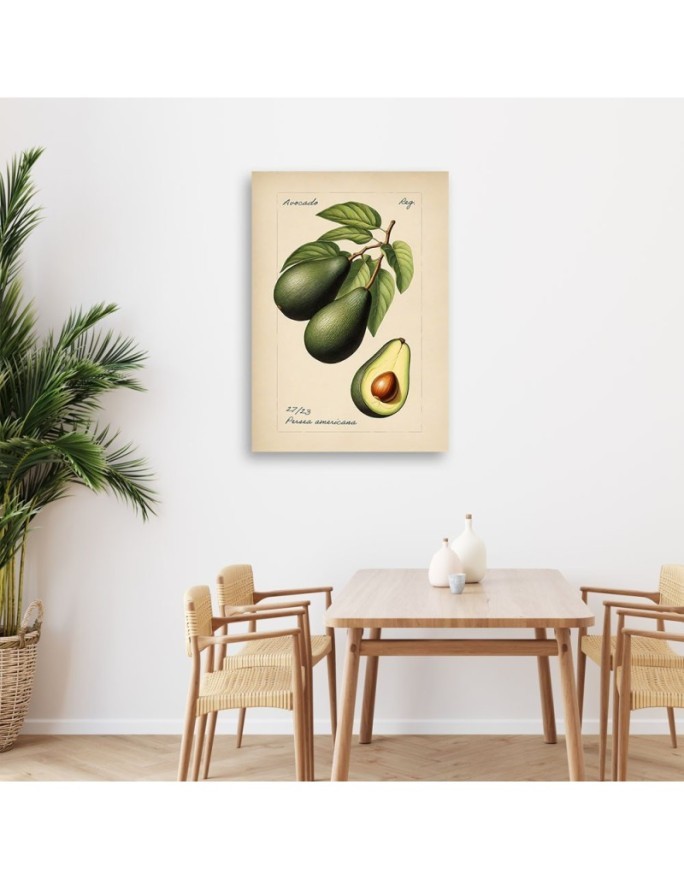Modern canvas print for kitchen - Vintage fruit Avocado | FEEBY