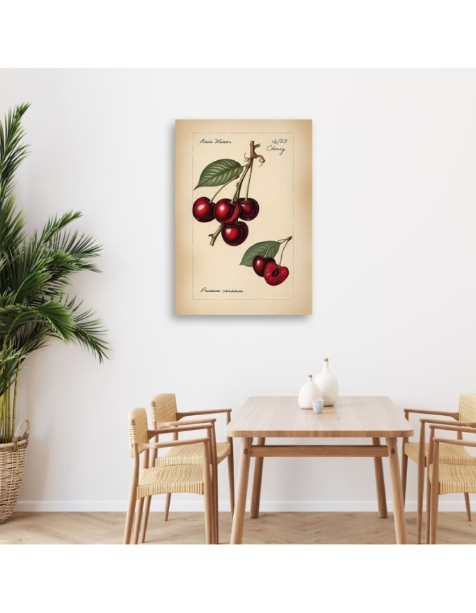 Kitchen canvas print - Fruit Vintage Cherry | FEEBY