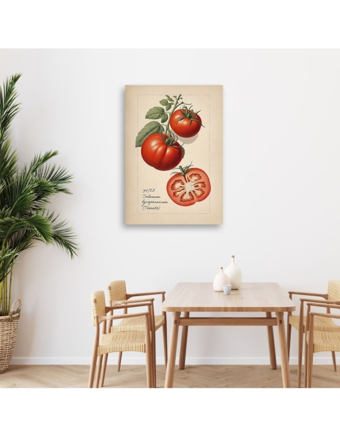 Kitchen canvas print - Fruit Vintage Tomato | FEEBY