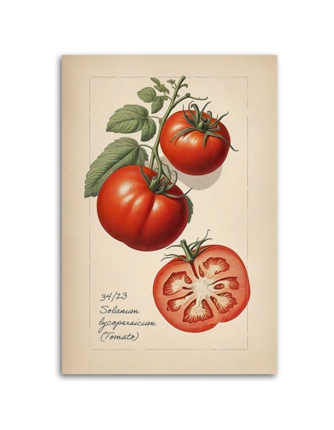 Kitchen canvas print - Fruit Vintage Tomato | FEEBY
