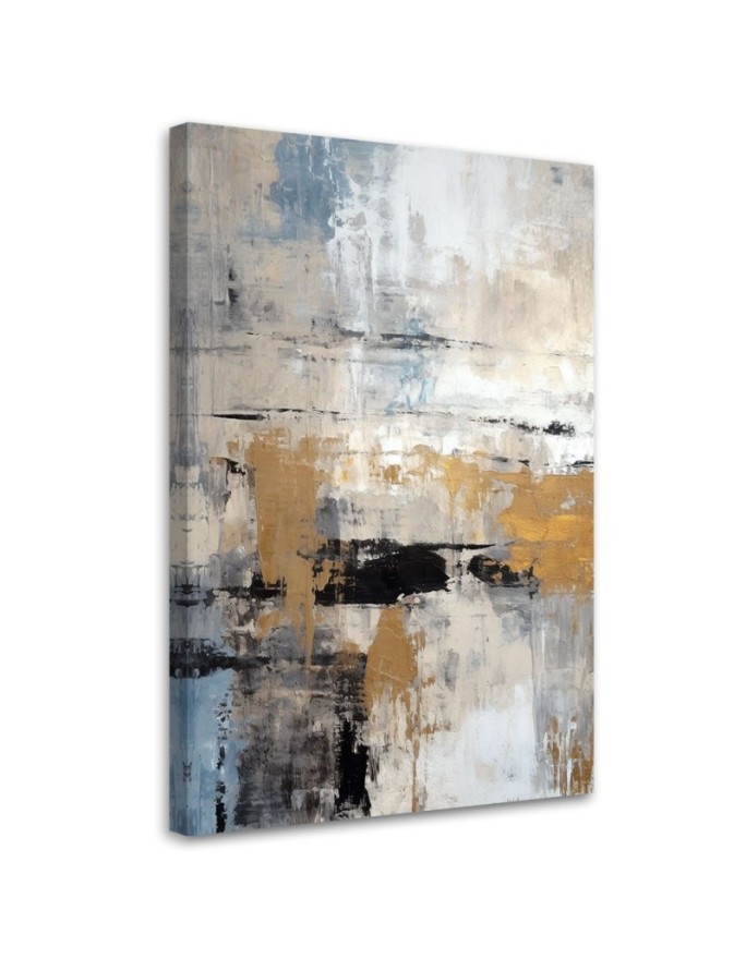 Living room canvas print - Abstract Gold Glamour | FEEBY