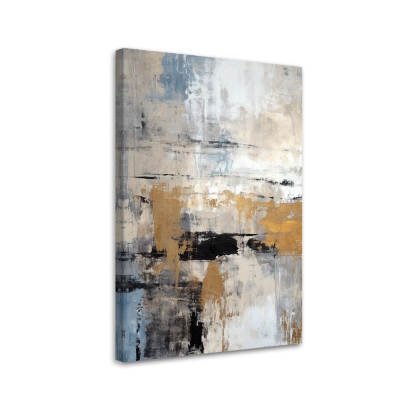 Living room canvas print - Abstract Gold Glamour | FEEBY