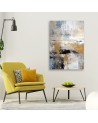 Living room canvas print - Abstract Gold Glamour | FEEBY