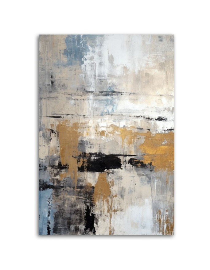 Living room canvas print - Abstract Gold Glamour | FEEBY
