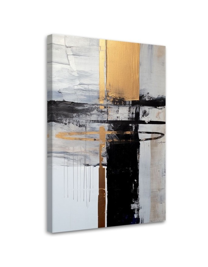 Canvas print for bedroom - Golden abstraction Glamour | FEEBY