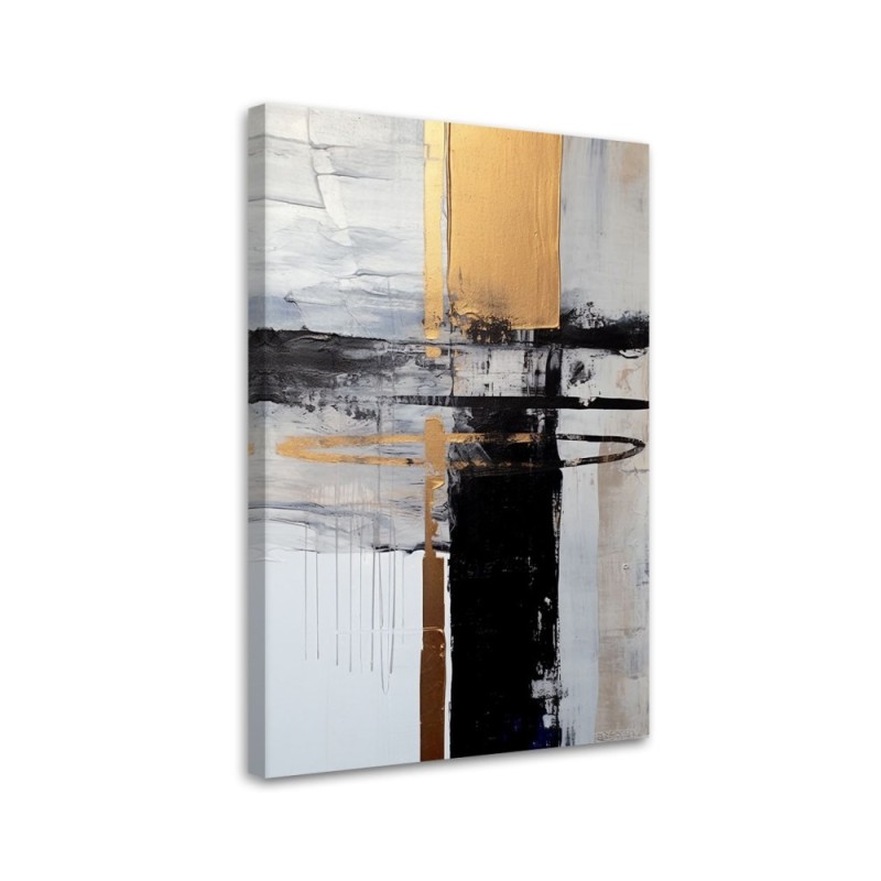 Canvas print for bedroom - Golden abstraction Glamour | FEEBY