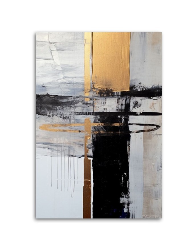 Canvas print for bedroom - Golden abstraction Glamour | FEEBY