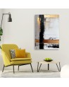 Canvas print for living room - Abstract with gold accents | FEEBY