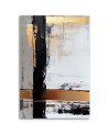 Canvas print for living room - Abstract with gold accents | FEEBY