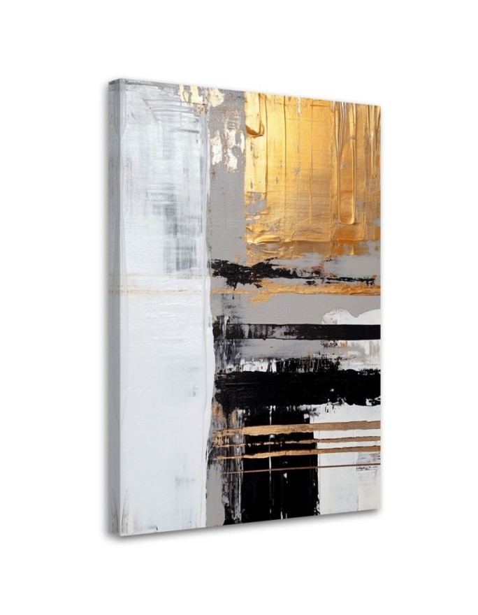 Canvas print for bedroom - Gold abstraction | FEEBY