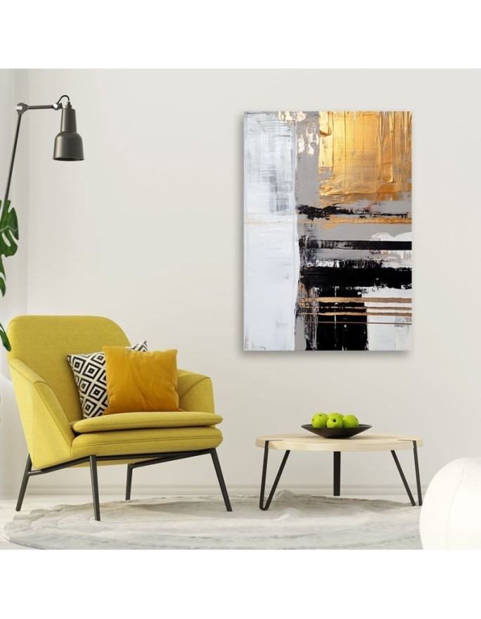 Canvas print for bedroom - Gold abstraction | FEEBY
