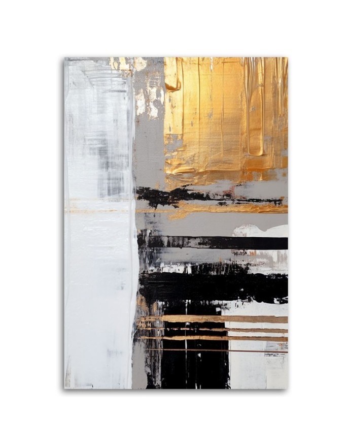 Canvas print for bedroom - Gold abstraction | FEEBY