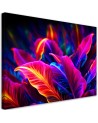 Modern canvas print - Neon leaves | FEEBY