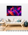 Modern canvas print - Neon leaves | FEEBY