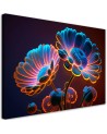 Modern canvas print - Neon flowers | FEEBY