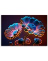 Modern canvas print - Neon flowers | FEEBY