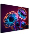 Modern painting - Neon flower buds | FEEBY