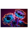 Modern painting - Neon flower buds | FEEBY