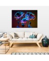Futuristic painting - Neon flowers nature | FEEBY