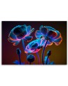 Futuristic painting - Neon flowers nature | FEEBY