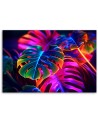 Modern canvas print - Monstera fluorescent leaves | FEEBY