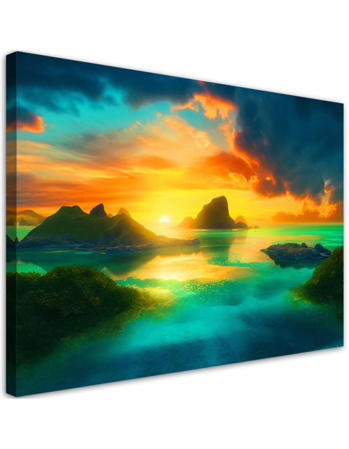 Canvas print - Panorama of a tropical island | FEEBY