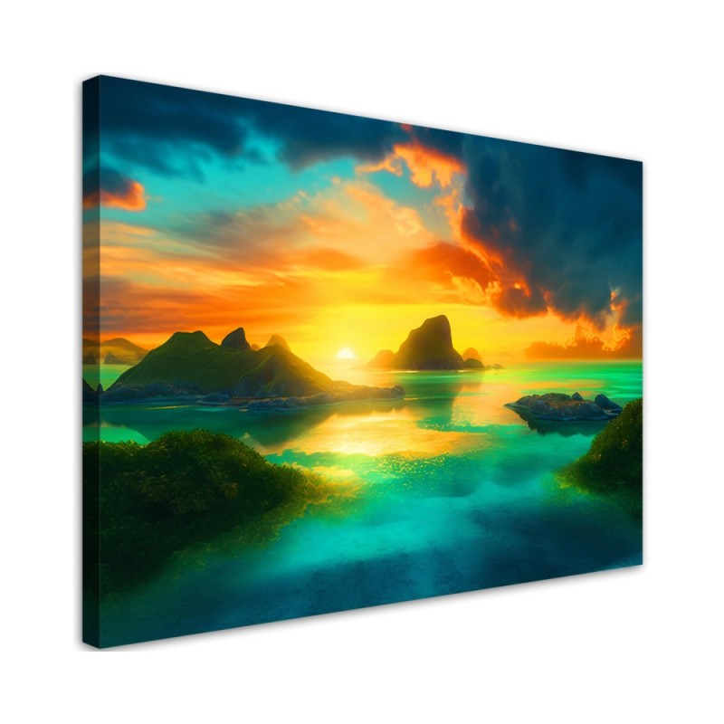 Canvas print - Panorama of a tropical island | FEEBY