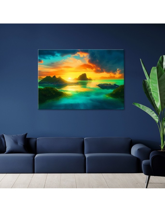 Canvas print - Panorama of a tropical island | FEEBY