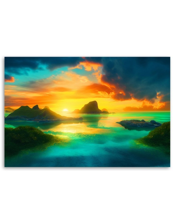 Canvas print - Panorama of a tropical island | FEEBY