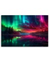 Print on canvas - Aurora borealis on a mountain background | FEEBY
