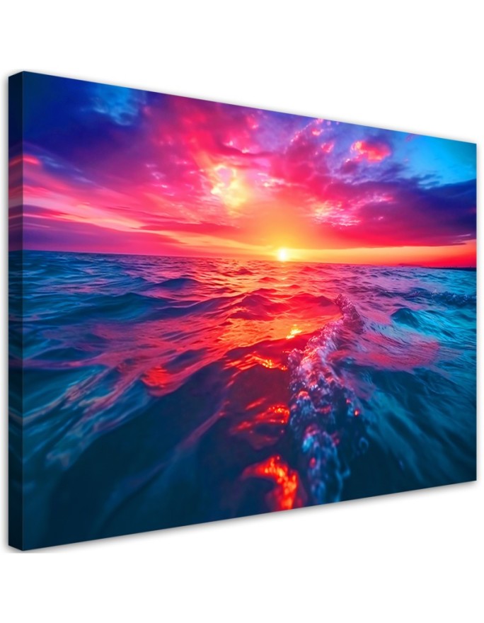 Canvas print Sunset over...