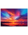 Living room canvas print - Abstract sky over city | FEEBY
