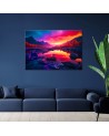 Modern canvas print - Colourful sky in the mountains | FEEBY