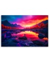 Modern canvas print - Colourful sky in the mountains | FEEBY