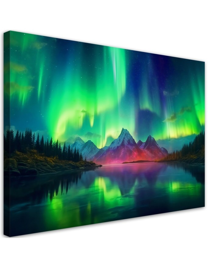 Modern canvas print - Green sky landscape | FEEBY