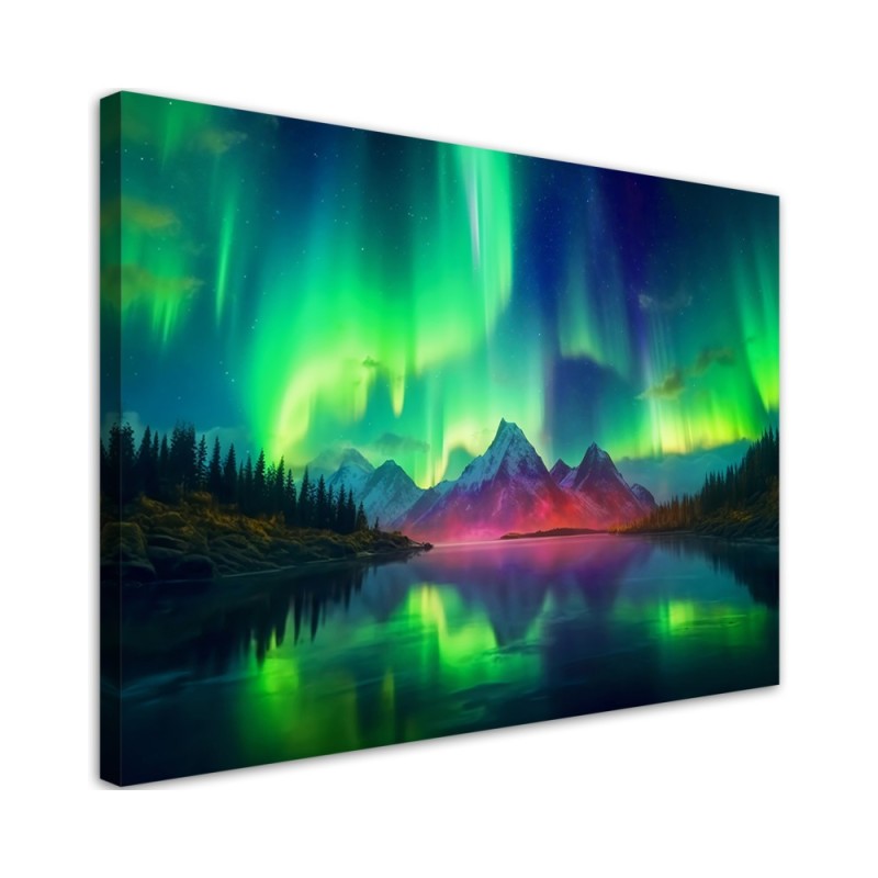 Modern canvas print - Green sky landscape | FEEBY