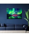 Modern canvas print - Green sky landscape | FEEBY
