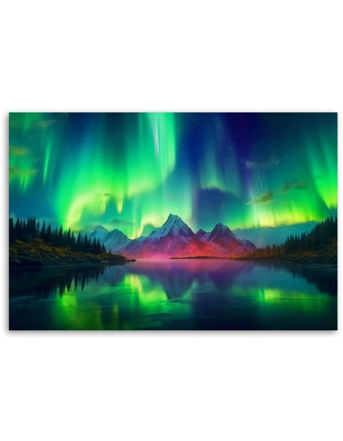 Modern canvas print - Green sky landscape | FEEBY