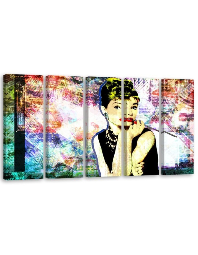 Painting for living room - Audrey Hepburn Colourful | FEEBY