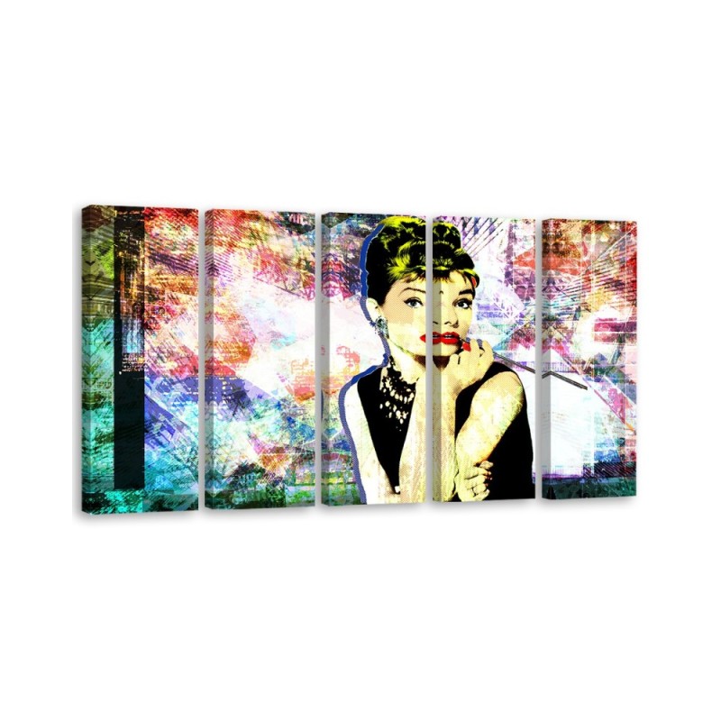 Painting for living room - Audrey Hepburn Colourful | FEEBY