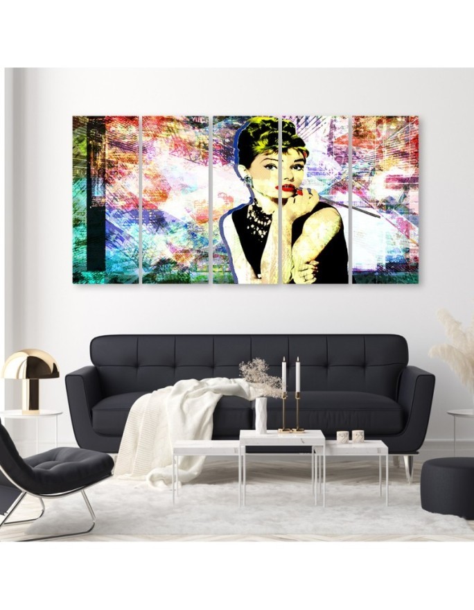 Painting for living room - Audrey Hepburn Colourful | FEEBY