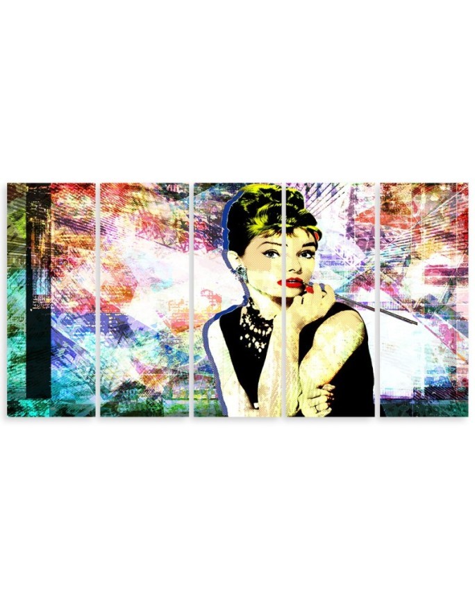 Painting for living room - Audrey Hepburn Colourful | FEEBY