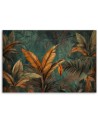 Modern painting for living room - Tropical leaves flowers | FEEBY